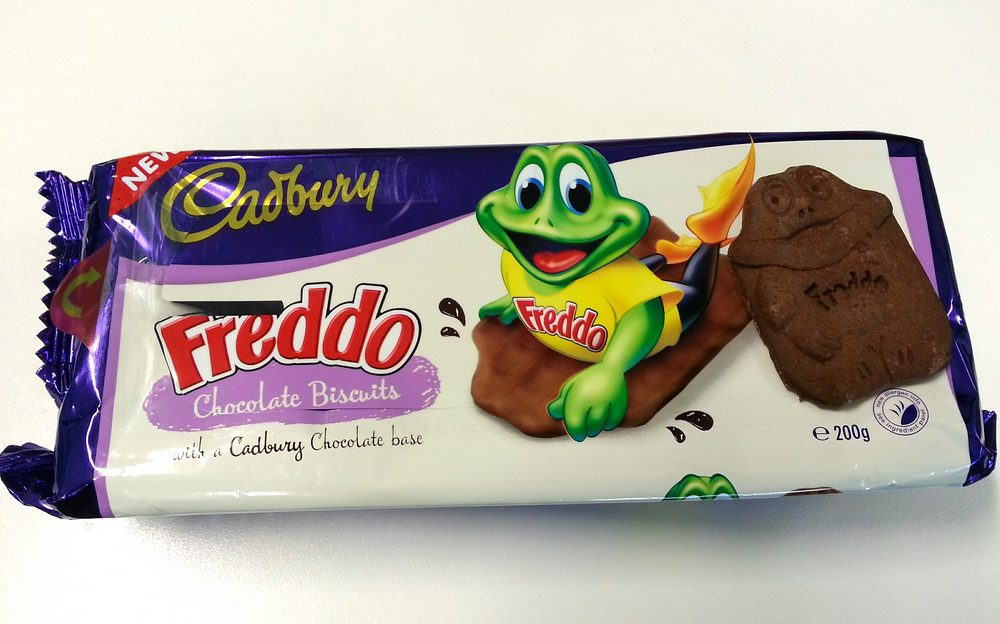 カエルの形をしたチョコ菓子「フレッド・バー」