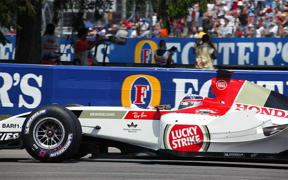 BARホンダの佐藤琢磨、2004年アメリカGP インディアナポリス・モーター・スピードウェイにて