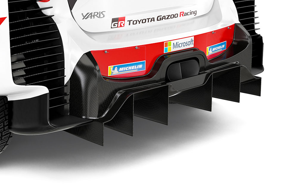 TOYOTA GAZOO Racing 2019年シーズンのWRCマシンのリアディフューザー