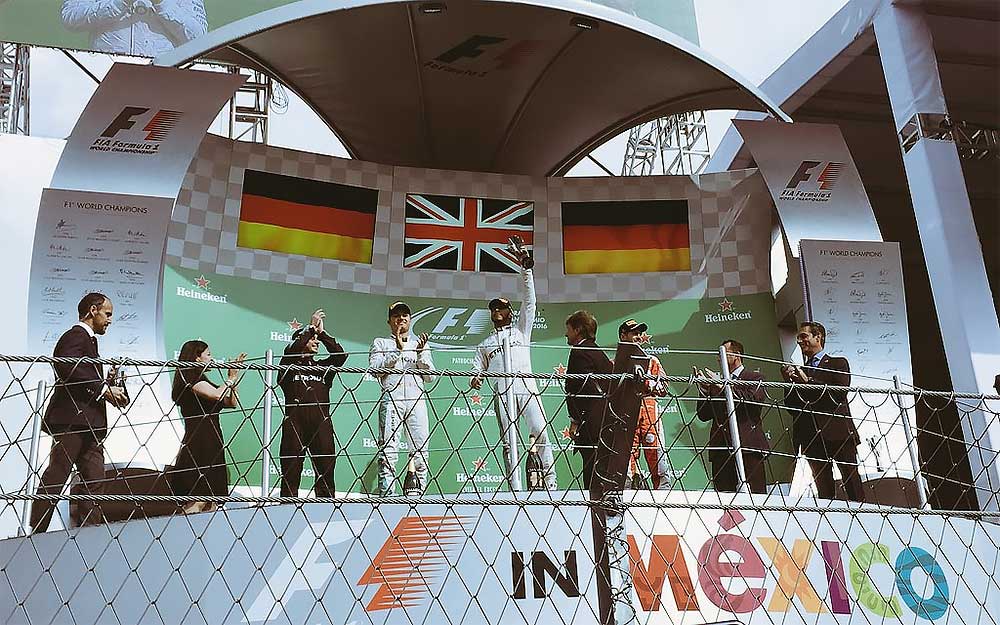 2016年メキシコGP表彰台