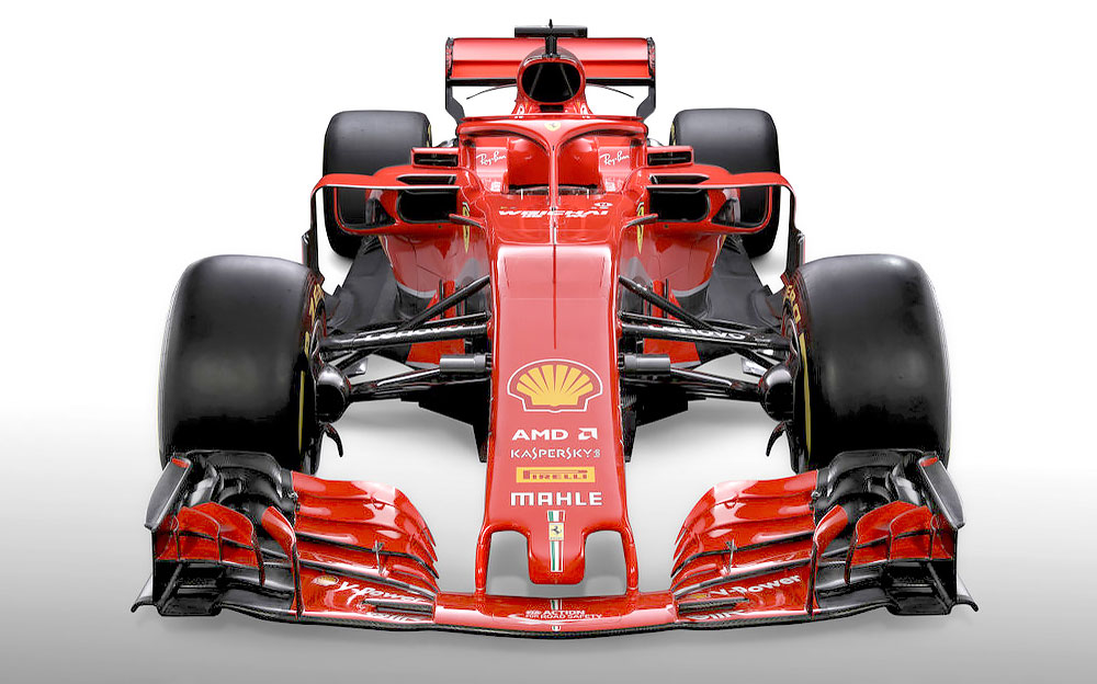 フェラーリ2018年F1マシン「SF71H」正面写真