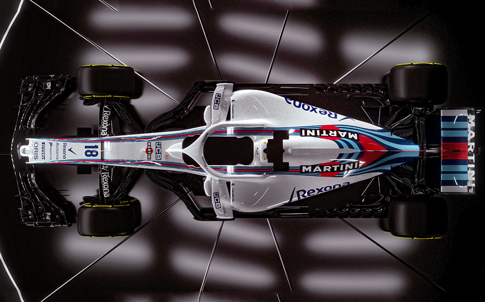 ウィリアムズの2018年F1マシン「FW41」上方画像