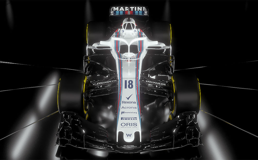 ウィリアムズの2018年F1マシン「FW41」前方からの写真