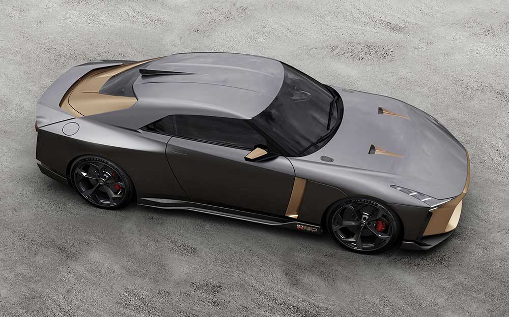 イタルデザインとのコラボ車両Nissan GT-R50 空撮
