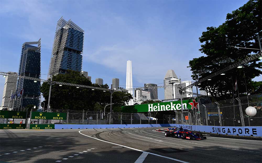 晴天に恵まれたマリーナベイ・ストリート・サーキット、2018年F1シンガポールGP FP1