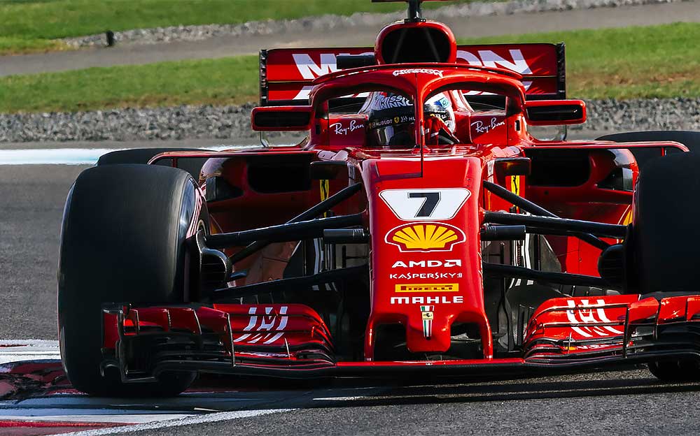 カーナンバー7をつけたSF71Hを駆るフェラーリのキミ・ライコネン、F1アブダビGP 2018年11月24日