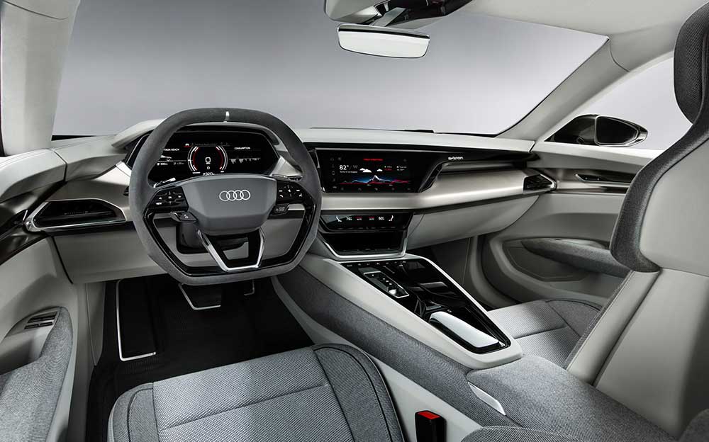 4ドアクーペの電気自動車コンセプト「Audi e-tron GT concept」インテリア