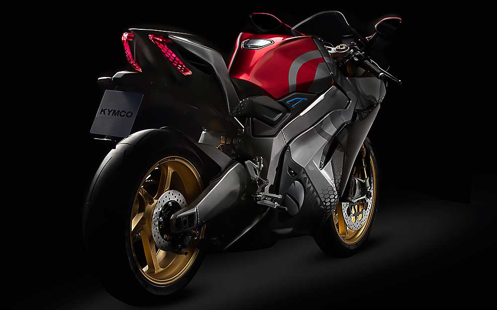 キムコの電動スーパースポーツバイク「SuperNEX」リア