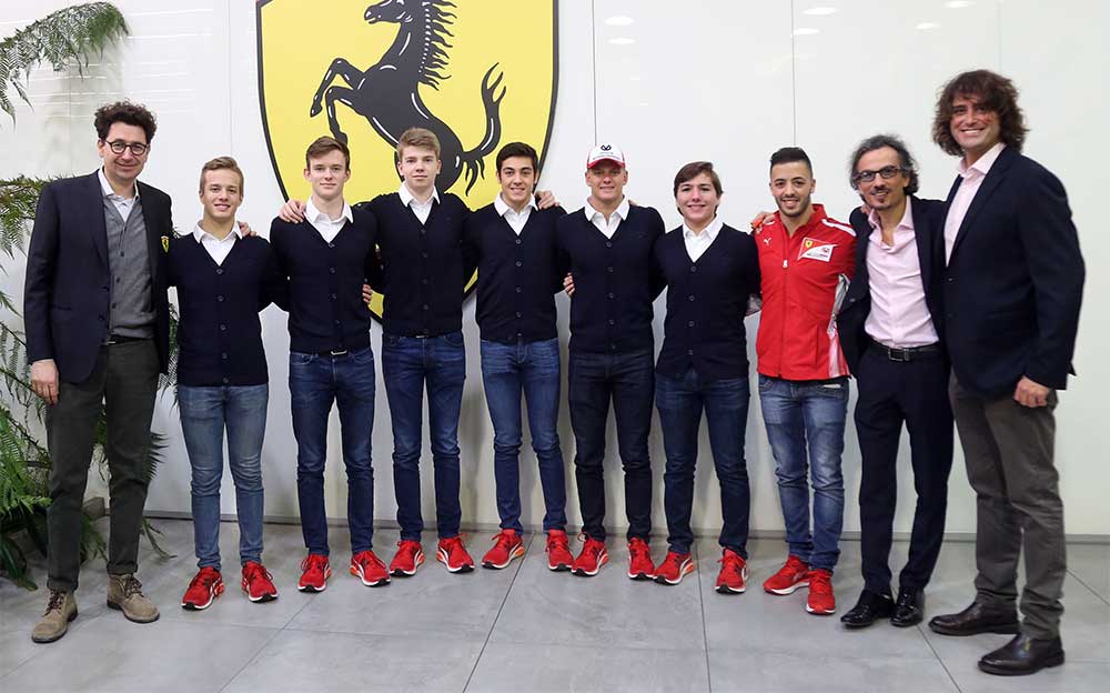 マラネロに集まった2019年のフェラーリ・ドライバー・アカデミーの面々