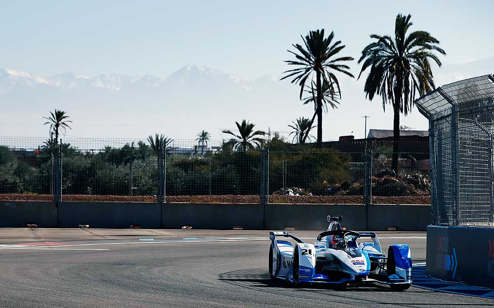 マラケシュePrixでシェイクダウンを行うBMW I Andretti Motorsportsのアントニオ・フェリックス・ダ・コスタ