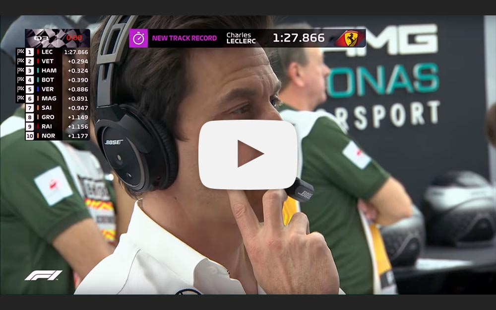 F1バーレーンGPのチェッカーフラッグを受けて呆然とした表情を浮かべるメルセデスのトト・ウォルフ代表