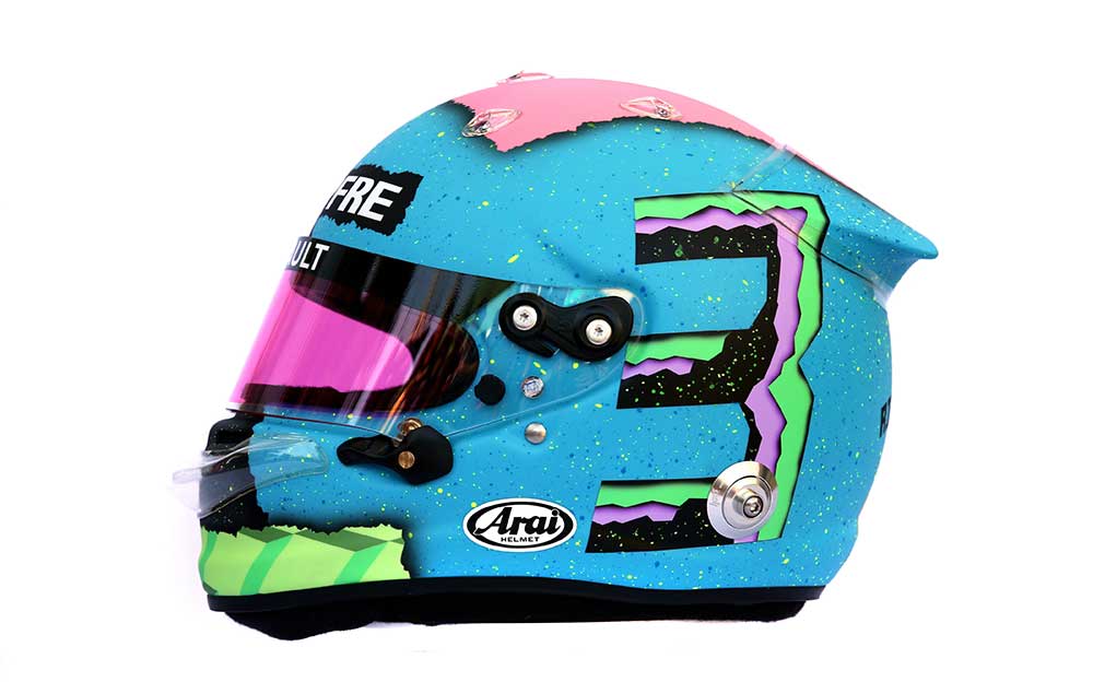 ダニエル・リカルドの2019年仕様の新しいヘルメット