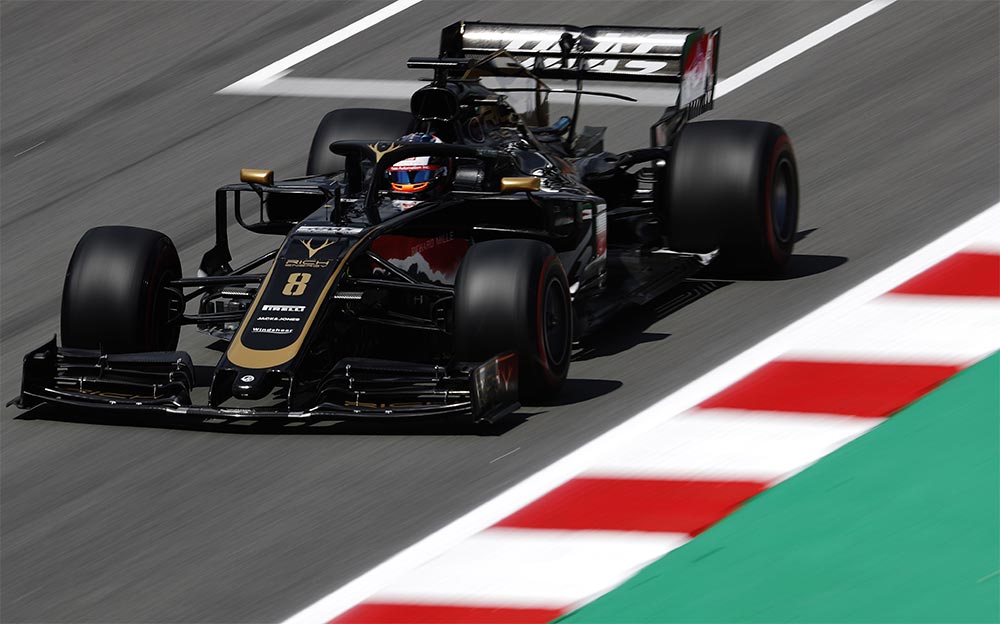 2019年F1スペインGPで車体に大規模なアップグレードを投入したハース、ロマン・グロージャン