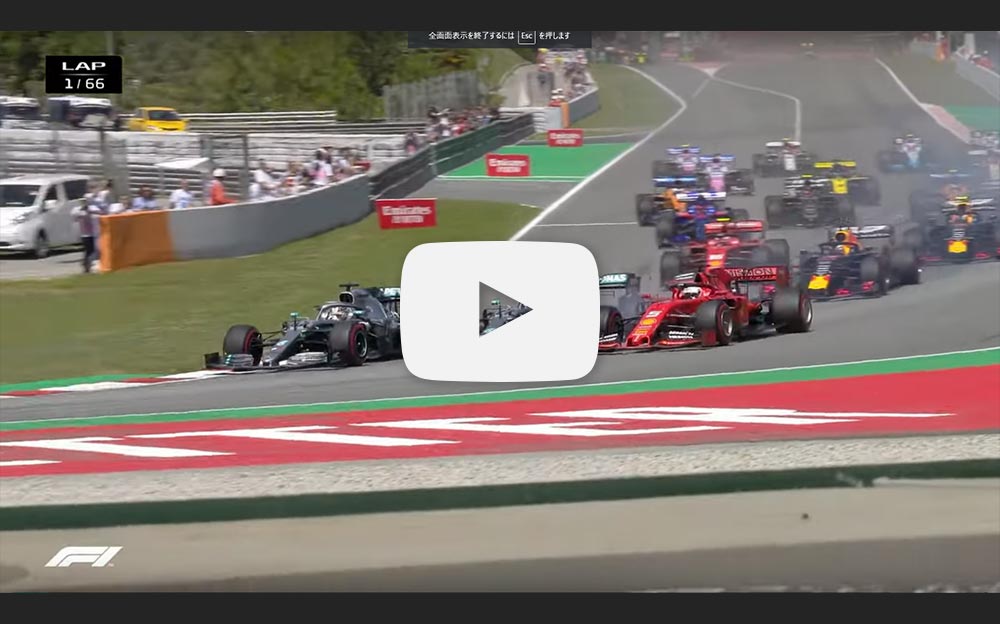 2019シーズンF1世界選手権第5戦スペインGP決勝レースハイライト動画