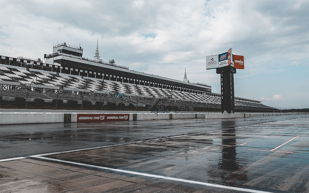 雨に見舞われたポコノ・レースウェイ、2019年インディカー・シリーズ第14戦ポコノにて
