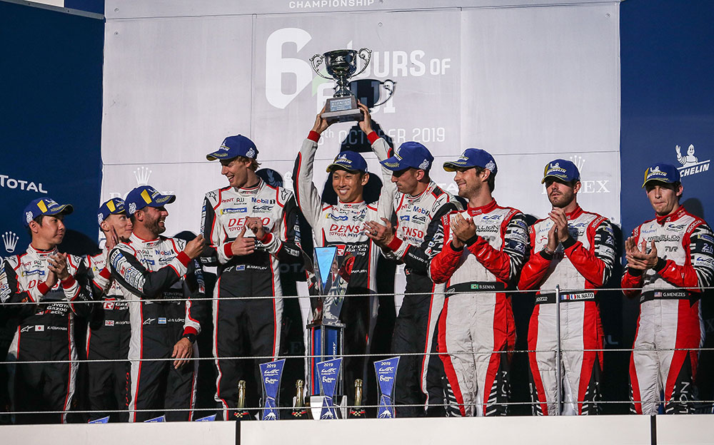 2019-20年WEC第2戦富士6時間レースで表彰台に上がったTOYOTA GAZOO Racingのドライバー達