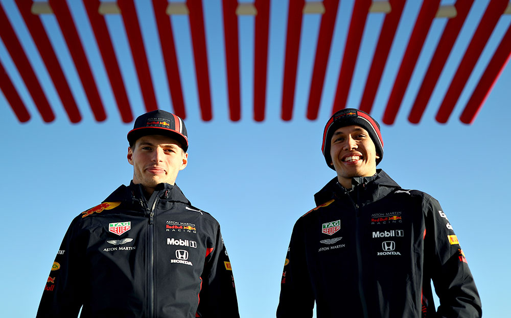 レッドブル・ホンダのマックス・フェルスタッペンとアレックス・アルボン、2019年F1アメリカGPにて