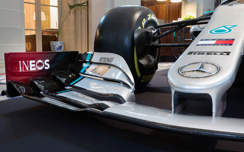 メルセデスAMG・ペトロナスF1チームの2020年型F1マシン「W11」のカラーリング