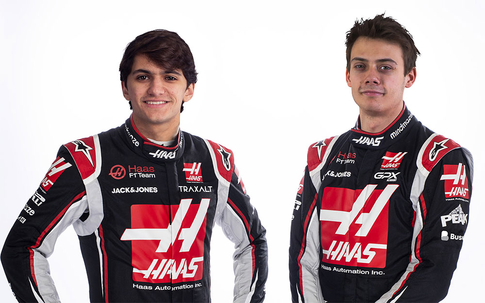 2020年ハースF1チームのテスト兼リザーブドライバーに就任したピエトロ・フィッティパルディとルイ・デレトラズ