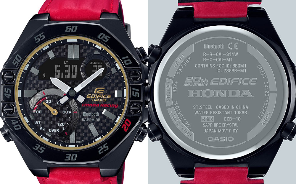 カシオ EDIFICE、Honda Racingとのコラボ第3弾「ECB-10HR」20周年記念 