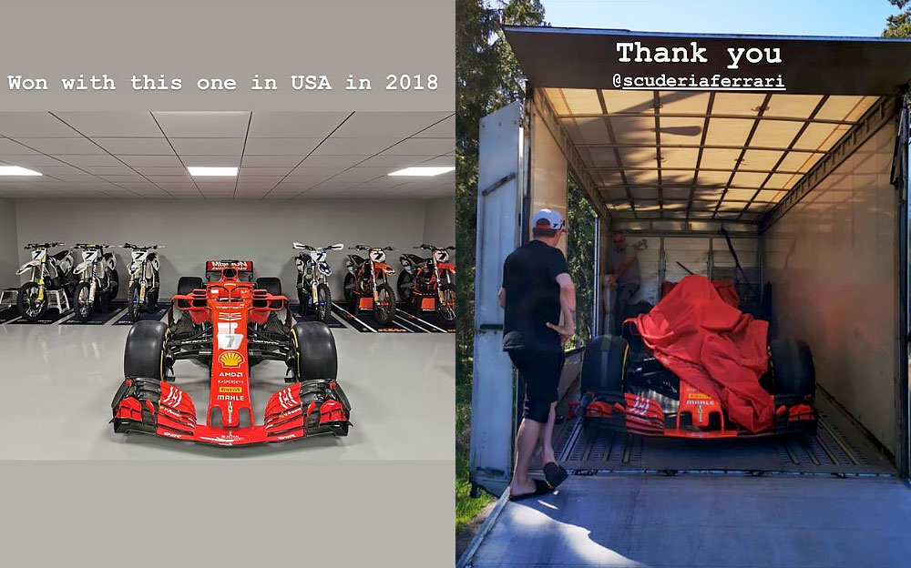 フェラーリからキミ・ライコネンに贈られた2018年アメリカGPのウィニングマシンSF71H