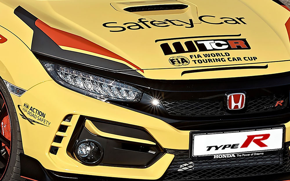 2020年 FIA世界ツーリングカー・カップ（WTCR）の公式セーフティーカーに採用されたホンダのシビック・タイプR リミテッドエディション アップ