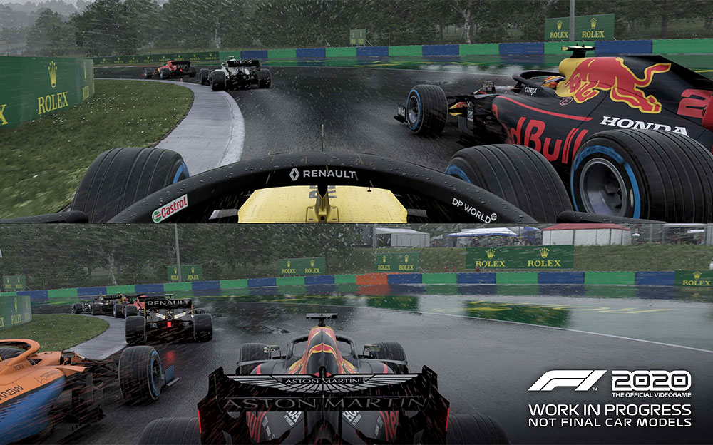 PS4向けF1公認ゲーム「F1 2020」に搭載される2画面分割モード"スプリットスクリーンモード"
