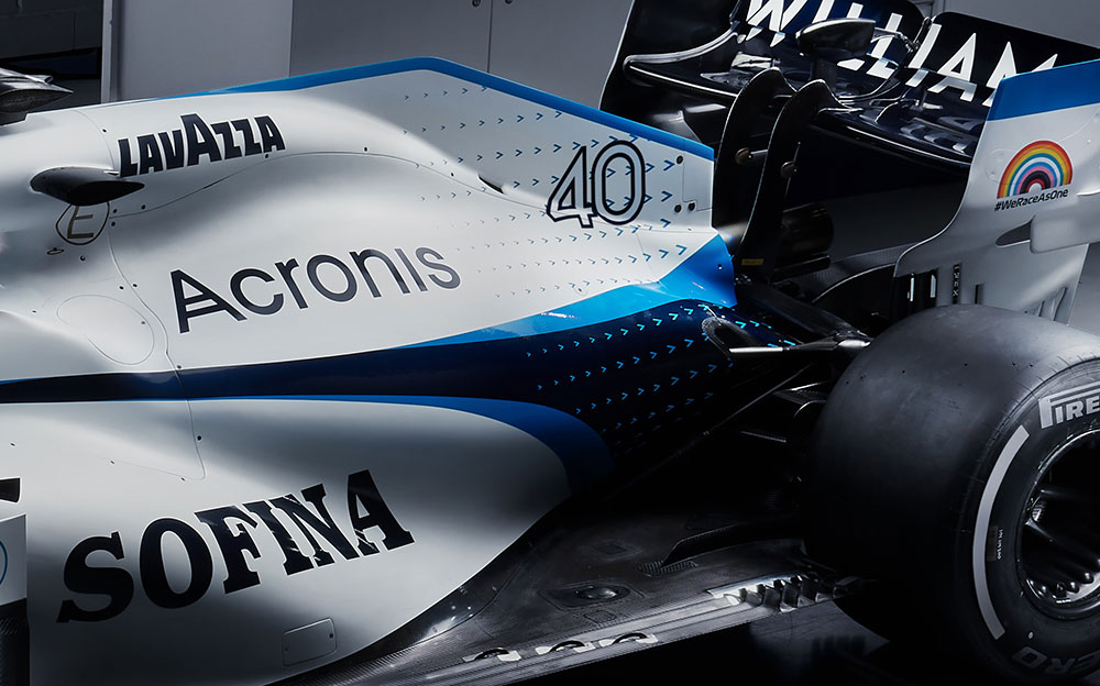 ウィリアムズF1の2020年型F1マシン「FW43」の新しいマシンカラーリング 詳細