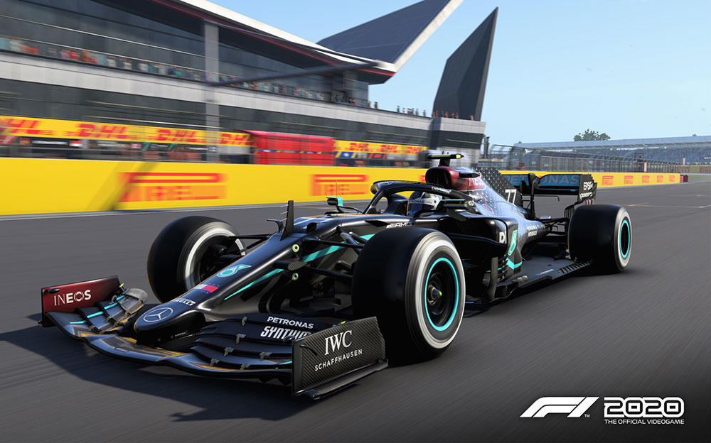 PS4ゲーム「F1 2020」に収録された黒塗りのメルセデスF1マシン「W11」
