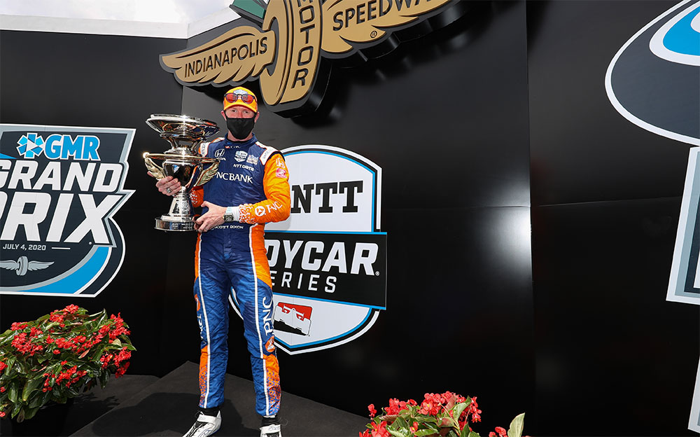 2020年インディカー・シリーズ第2戦GMRグランプリ決勝で優勝したチップ・ガナッシ・レーシングのスコット・ディクソン