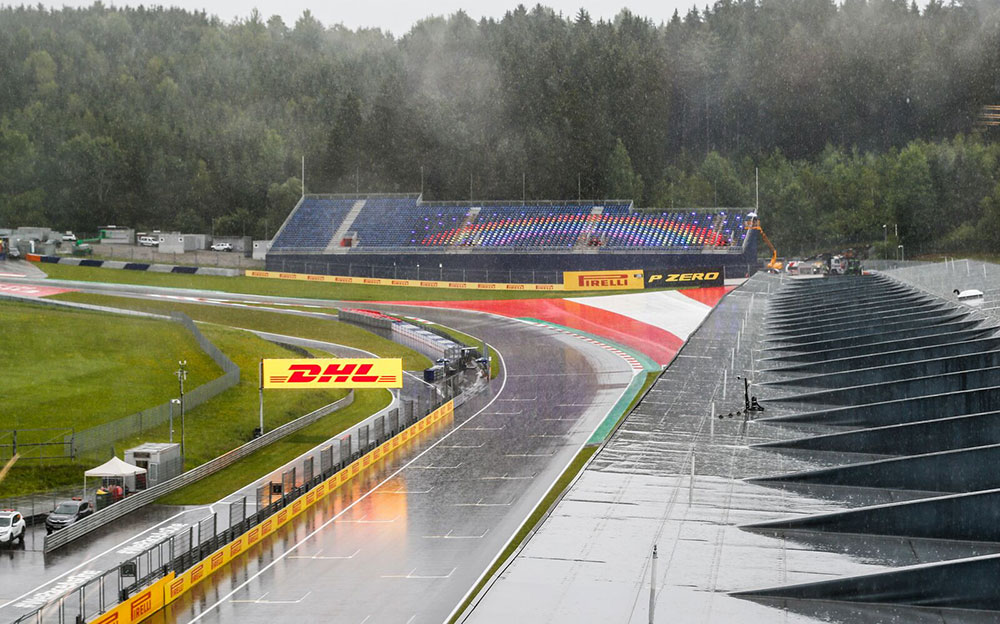 雨に見舞われるレッドブル・リンク、2020年F1シュタイアーマルクGP予選