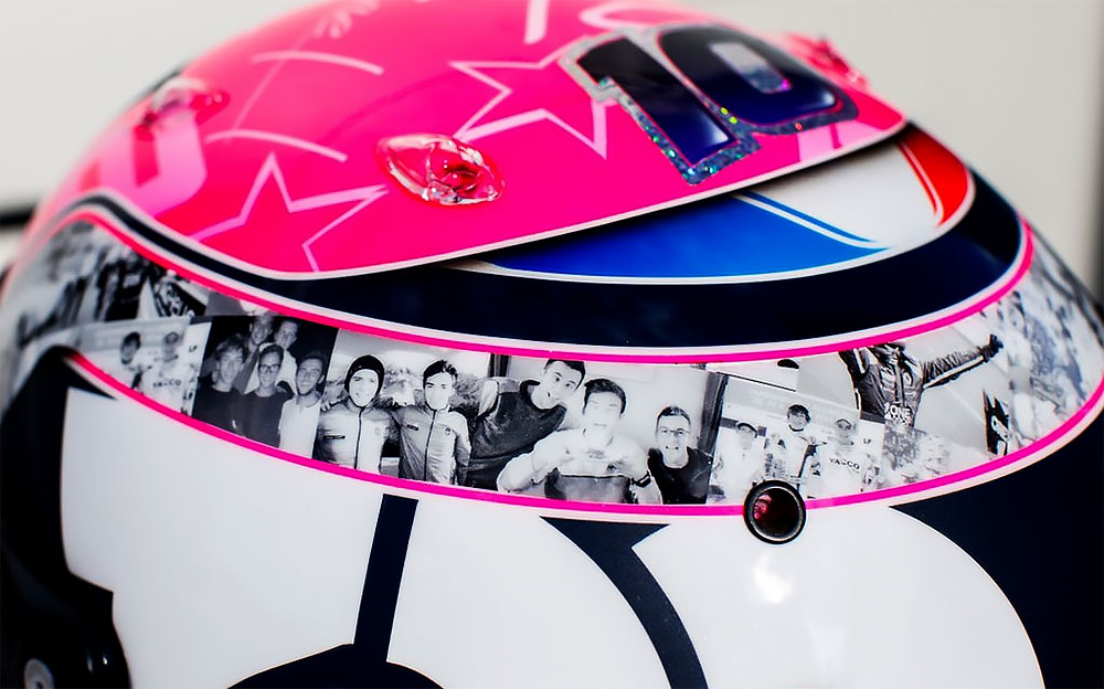 ピエール・ガスリーのアントワーヌ・ユベール追悼ヘルメット、2020年F1ベルギーGP