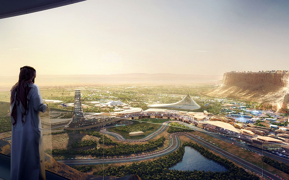 F1サウジアラビアGPの舞台として建設が計画されているキッディヤ再開発計画のマスタープラン
