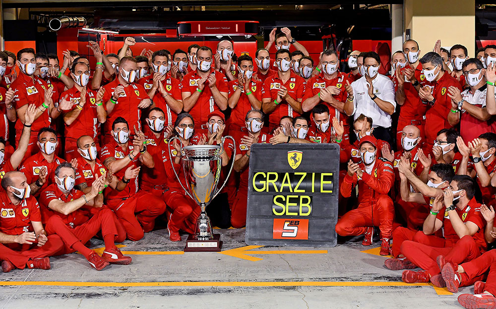 6年間に渡るチームへの献身に感謝するスクーデリア・フェラーリ、2020年F1アブダビGPにて