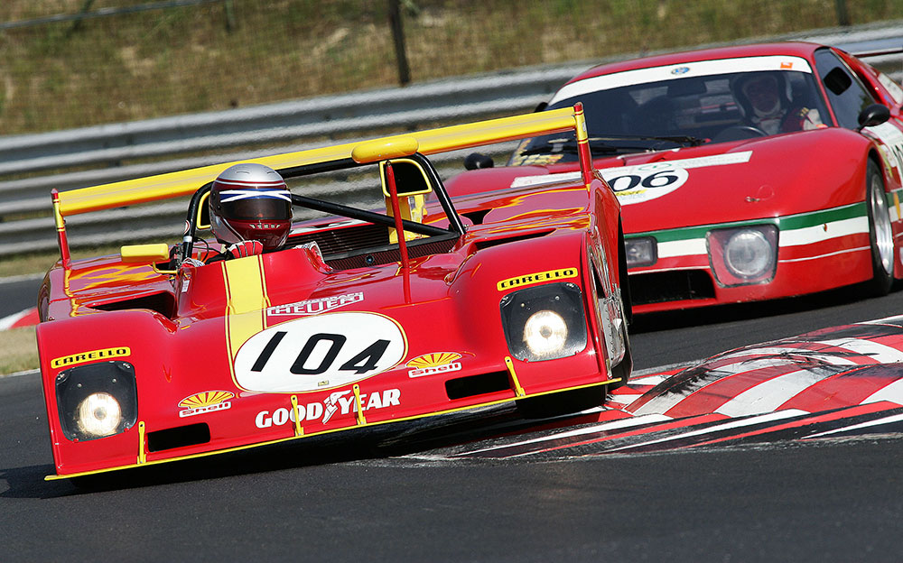 1971年から1973年のスポーツカー世界選手権用プロトタイプレーシングカー「フェラーリ・312PB」、2008年8月30日ハンガロリンクにて