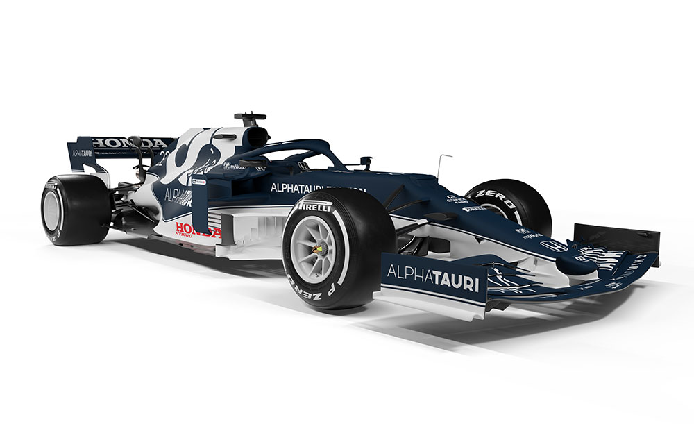 アルファタウリ・ホンダ2021年型F1マシン「AT02」レンダリング 正面斜め