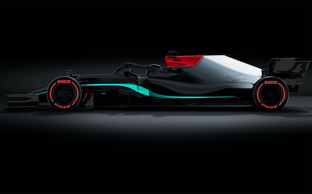 メルセデスが公開した2021年型F1マシン「W12」のティザー画像