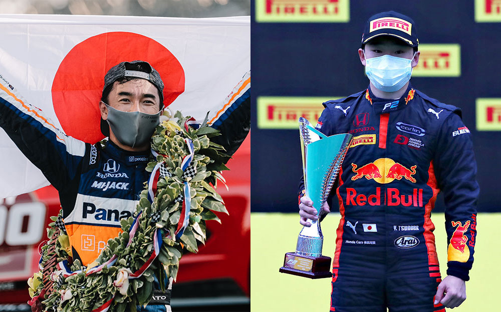 インディカー・シリーズに参戦する佐藤琢磨とアルファタウリ・ホンダでF1デビューする角田裕毅