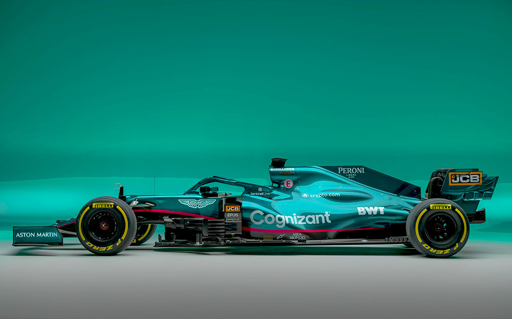 ホワイトブラウン ASTON MARTIN F1 アストンマーチン トートバッグ