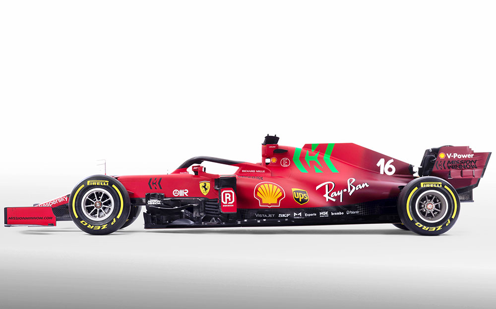 シャルル・ルクレールとカルロス・サインツが駆るスクーデリア・フェラーリの2021年型F1マシン「SF21」 (3)