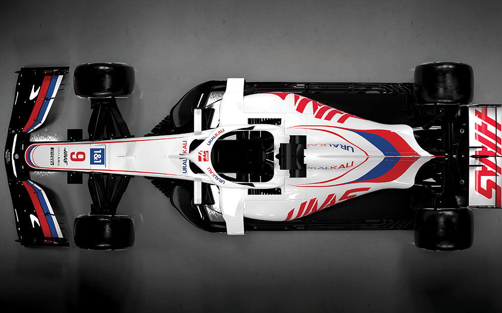 ミック・シューマッハとニキータ・マゼピンが駆るハースF1チームの2021年型F1マシン「VF-21」のレンダリングイメージ (3)