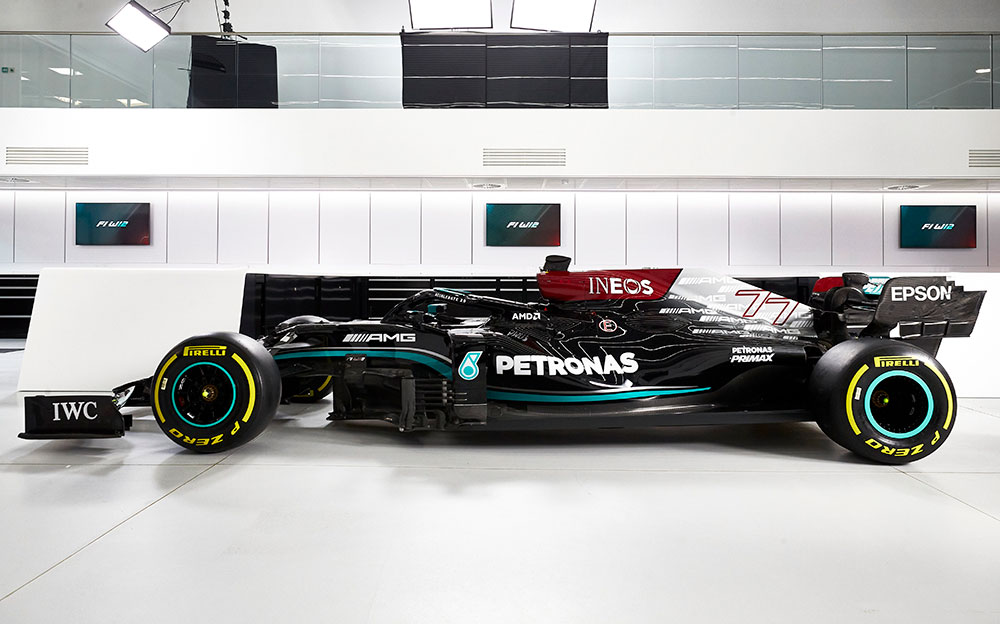 メルセデスの2021年型F1マシン「Mercedes-AMG F1 W12 E Performance」の発表イベントにて (2)
