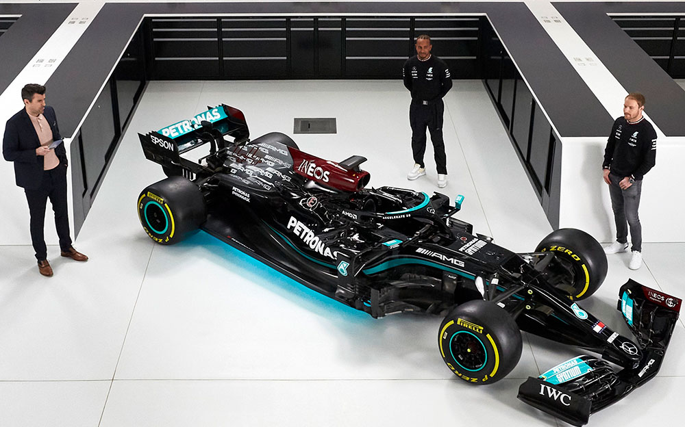 メルセデスの2021年型F1マシン「Mercedes-AMG F1 W12 E Performance」の発表イベントにて (6)
