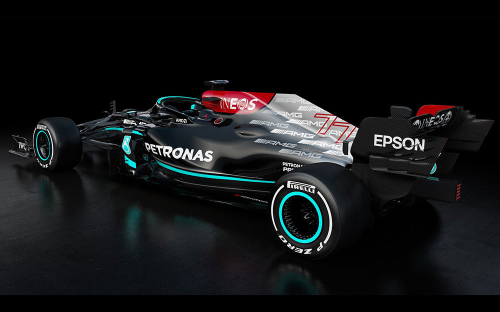 メルセデスAMGペトロナスF1チームの2021年型F1マシン「W12」のレンダリングイメージ全体像 (4)
