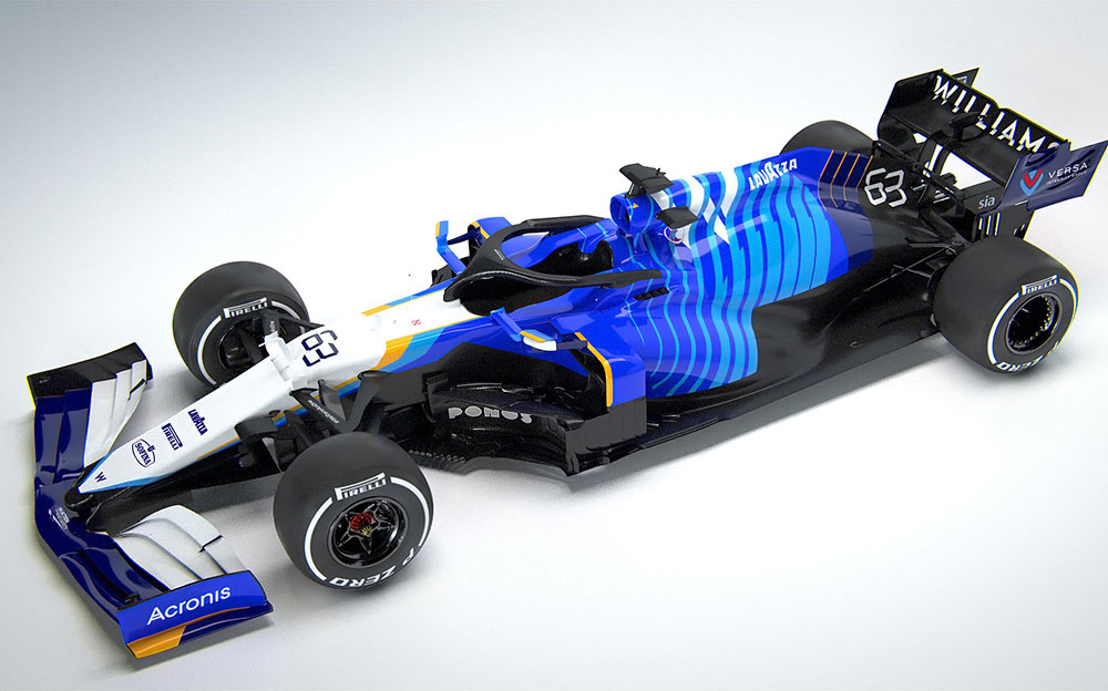 ジョージ・ラッセルとニコラス・ラティフィが駆るウィリアムズF1チームの2021年型F1マシン「FW43B」のレンダリング (15)