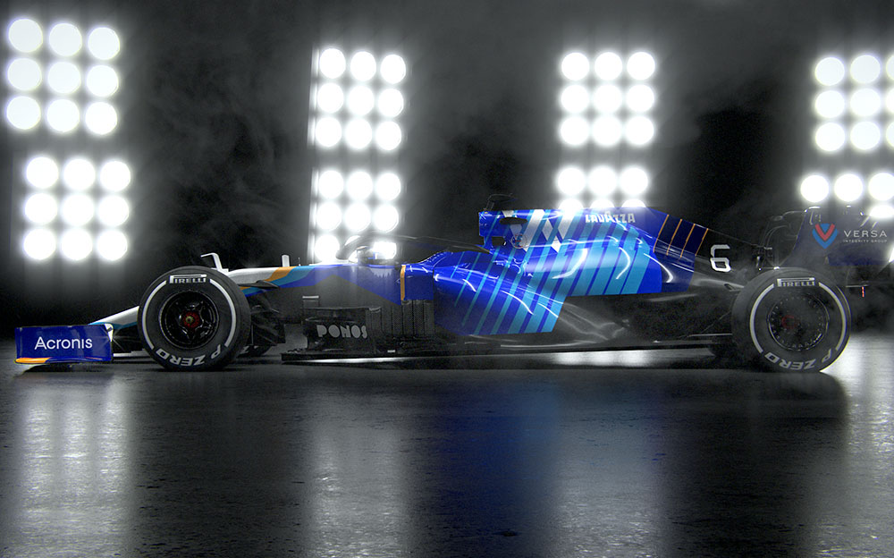 ジョージ・ラッセルとニコラス・ラティフィが駆るウィリアムズF1チームの2021年型F1マシン「FW43B」のレンダリング (3)