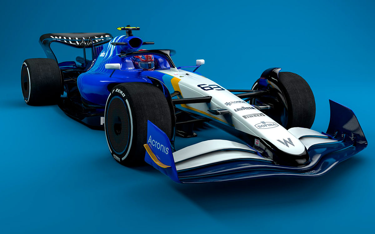 2021年ウィリアムズのリバリーを施した2022年型F1マシンのCG (3)