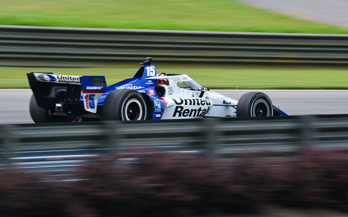 レイホール・レターマン・ラニガン・レーシングでのインディカーデビューに向けてテストを行うアルピーヌF1育成のクリスチャン・ルンガー