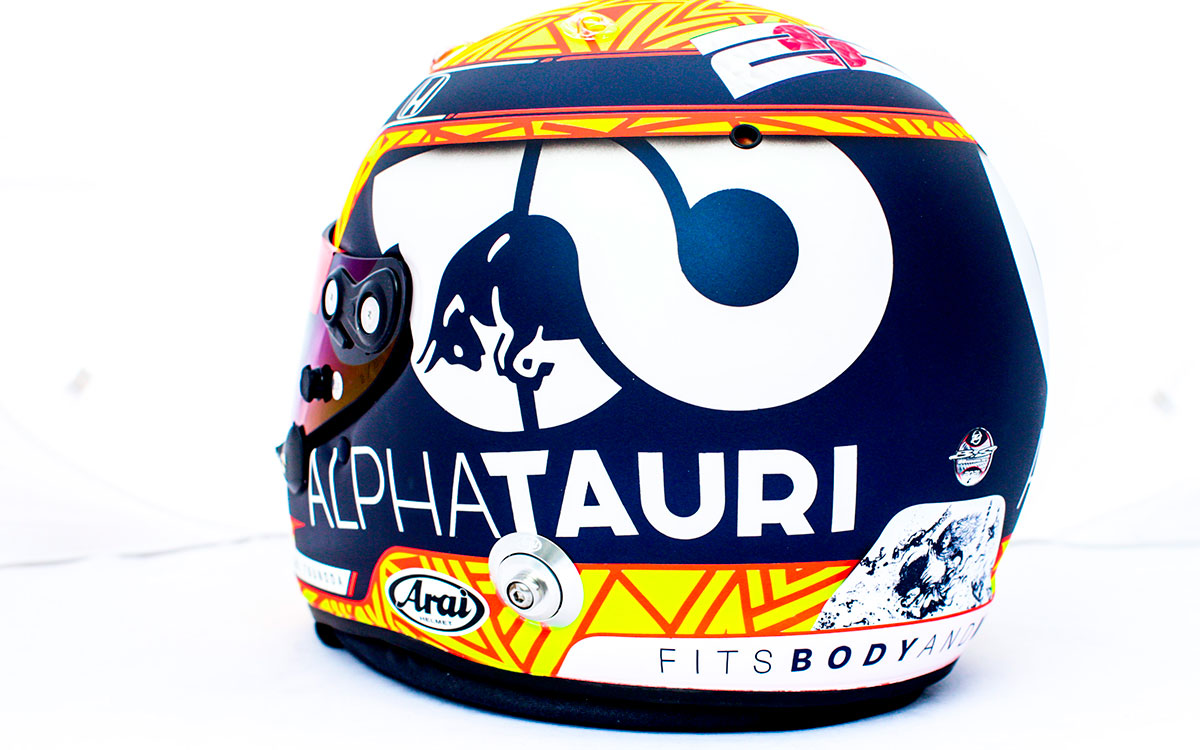 故アントワーヌ・ユベールを偲ぶ角田裕毅の2021年F1ベルギーGP仕様のスペシャルヘルメット (3)