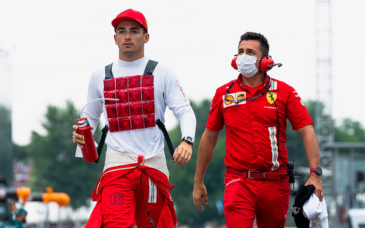スクーデリア・フェラーリのシャルル・ルクレール、2021年8月1日F1ハンガリーGP決勝レースにて